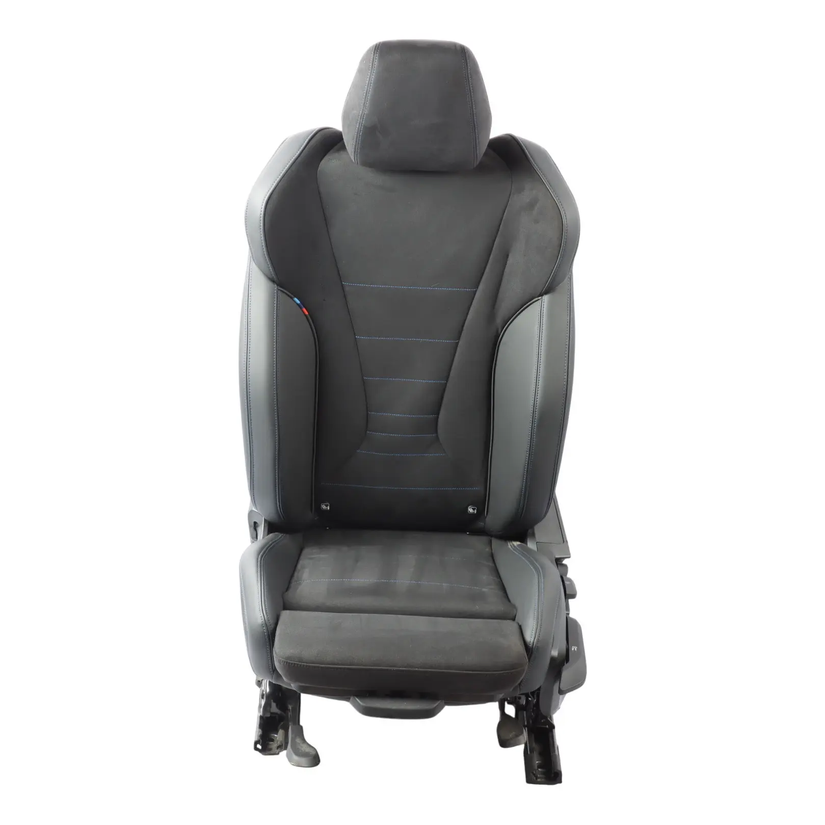 BMW U06 Front Sport Seat Heated Left N/S Interior Alcantara Black Contrast Blue