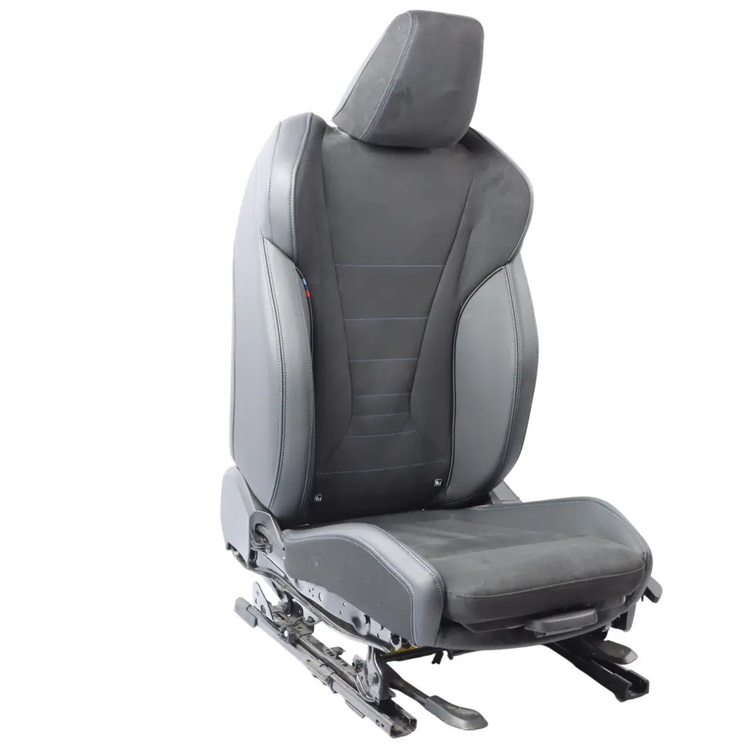 BMW U06 Front Sport Seat Heated Left N/S Interior Alcantara Black Contrast Blue - SKU 5B634E3-1 - Part number 5B634E3