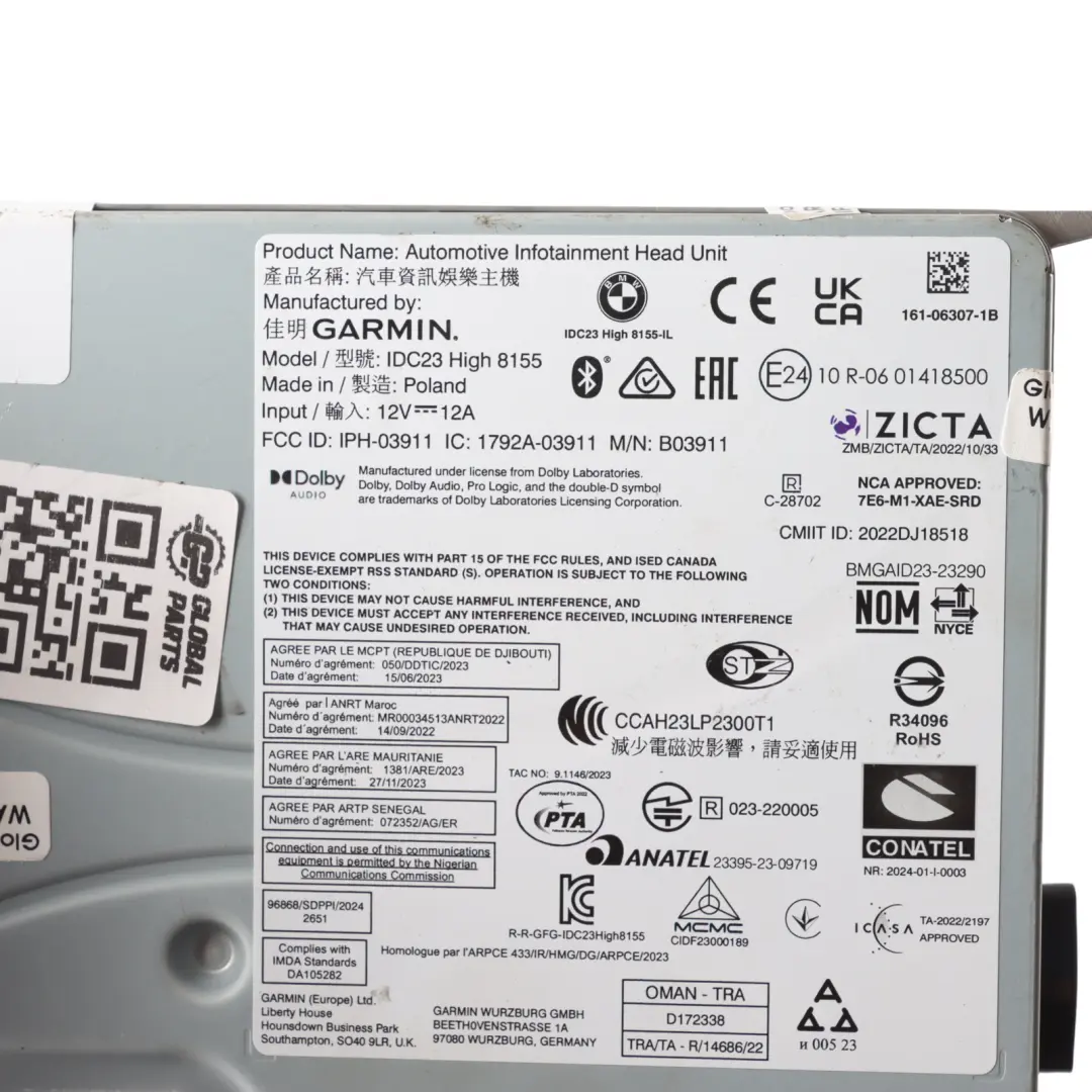 Radio Media BMW U06 Infotainment System Head Unit Navigation to with Part number 5B77876 Radio Media BMW U06 Infotainment System Head Unit Navigation - SKU 5B77876 - Part number 5B77876