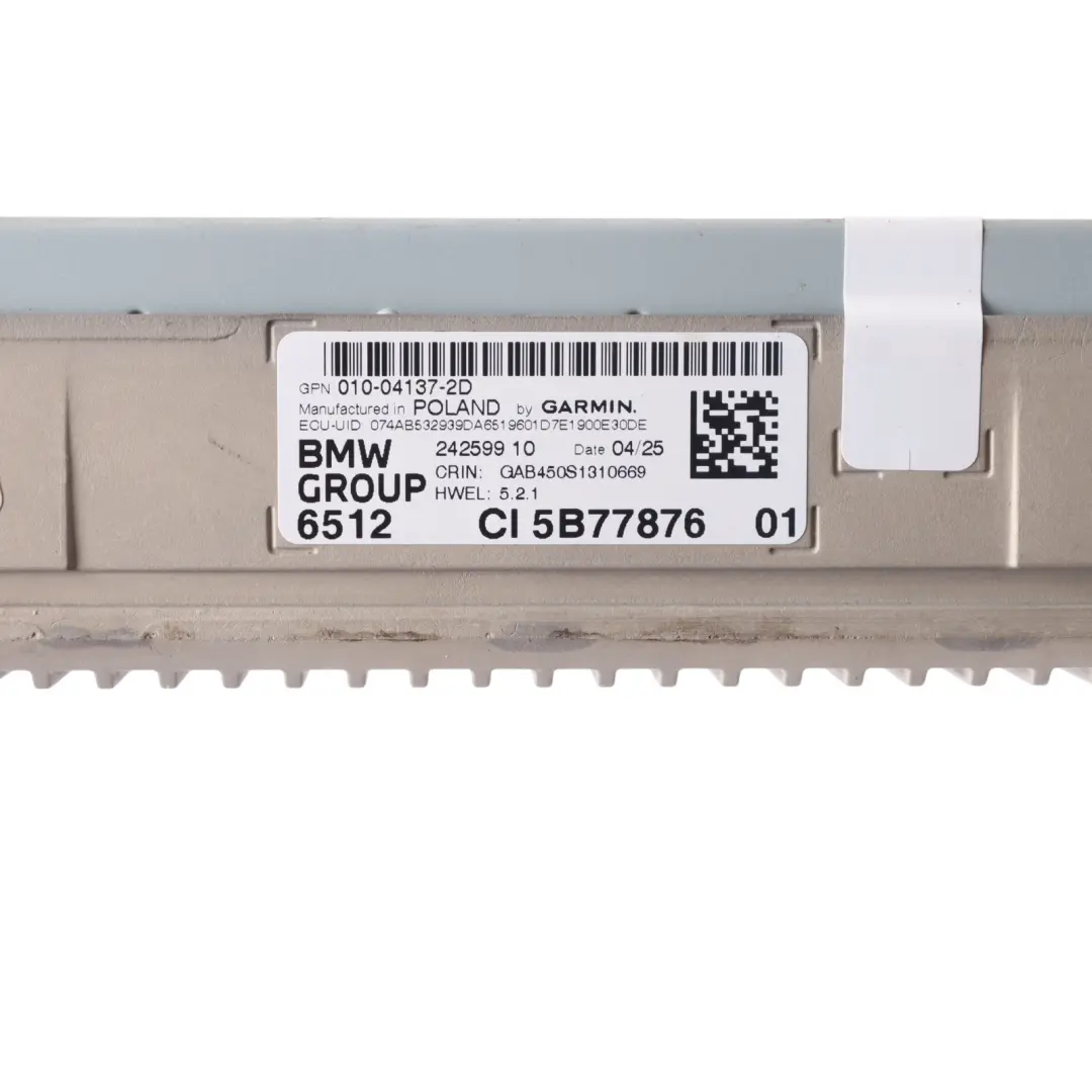 Radio Media BMW U06 Infotainment System Head Unit Navigation to with Part number 5B77876 Radio Media BMW U06 Infotainment System Head Unit Navigation - SKU 5B77876 - Part number 5B77876