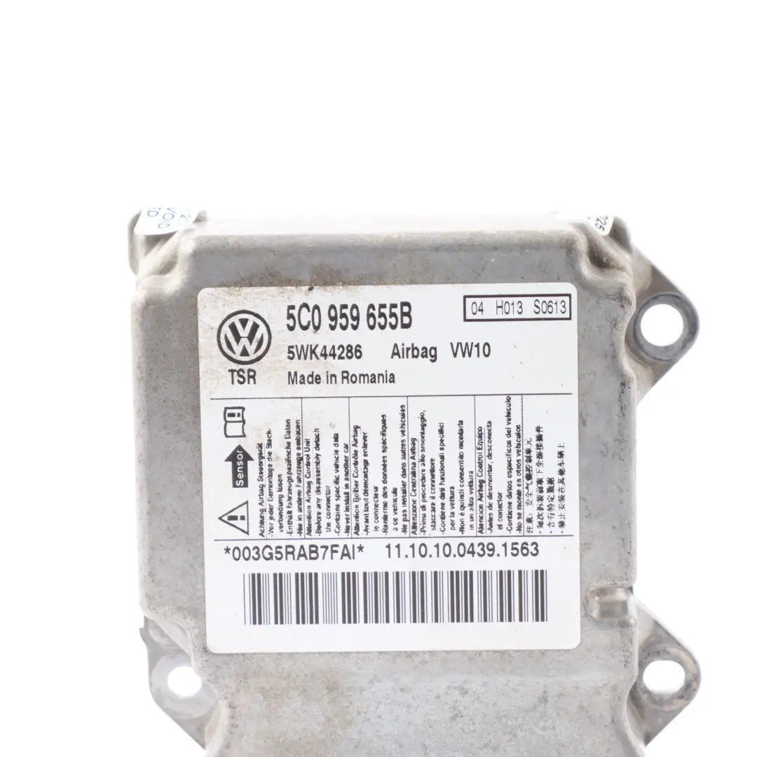 Mk6 VI Sterownik Moduł Poduszek Powietrznych do Volkswagen Golf o numerze 5C0959655B Volkswagen Golf Mk6 VI Sterownik Moduł Poduszek Powietrznych - SKU 5C0959655B - Numer Części 5C0959655B