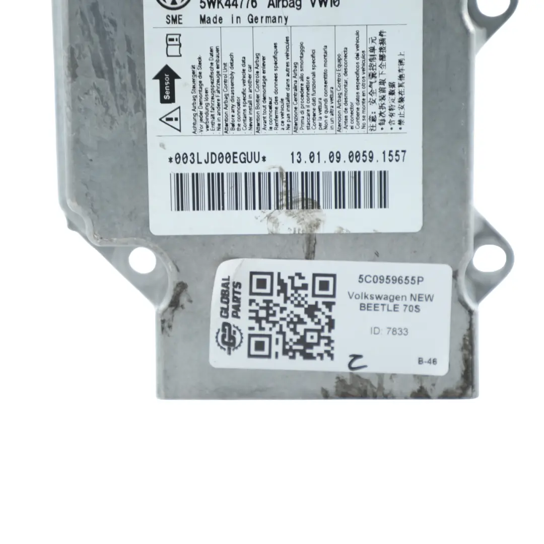 70S Air Module Control Unit ECU to Volkswagen New Beetle with Part number 5C0959655P Volkswagen New Beetle 70S Air Module Control Unit ECU - SKU 5C0959655P - Part number 5C0959655P