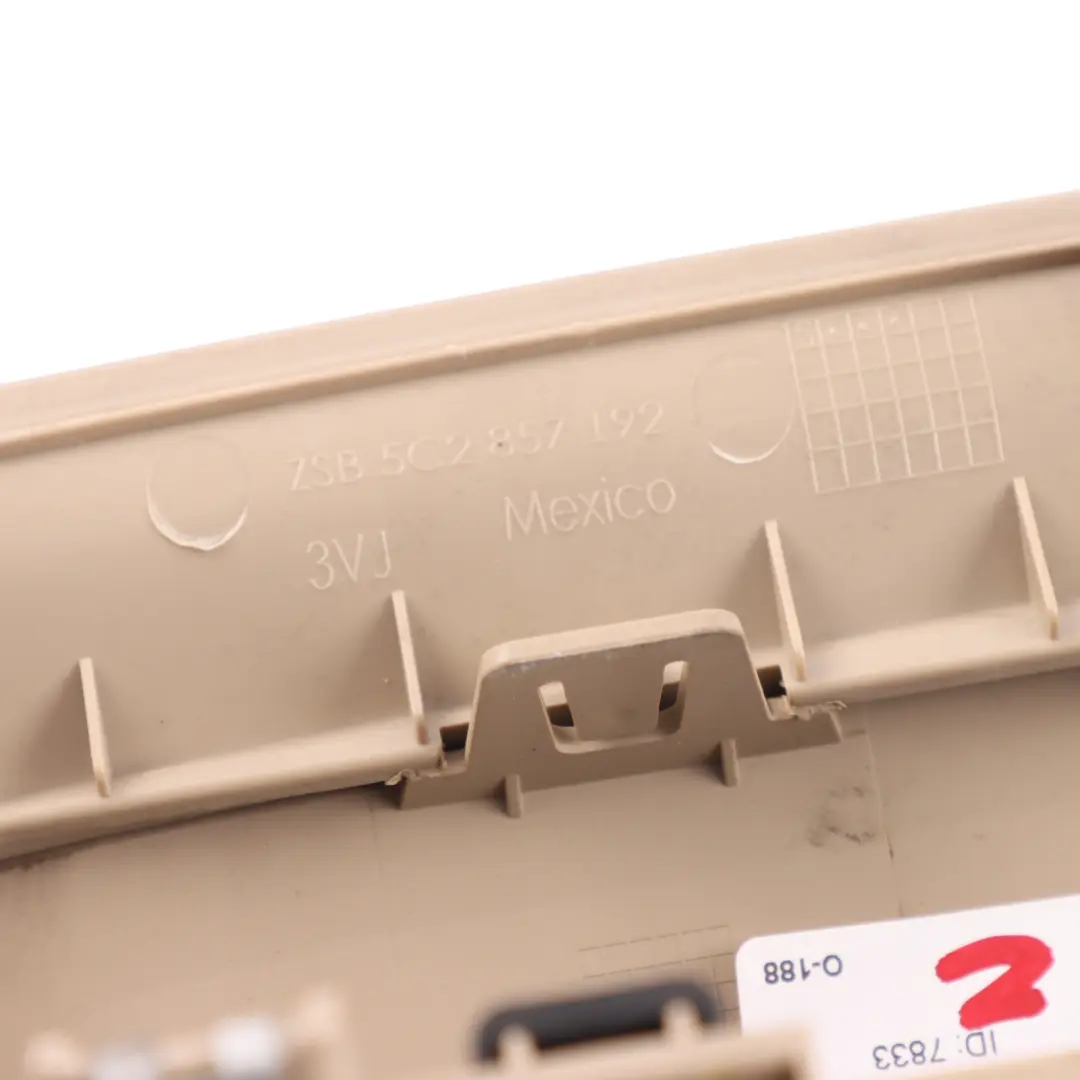 70S Dashboard End Cap Trim Cover Beige to Volkswagen New Beetle with Part number 5C5857200 Volkswagen New Beetle 70S Dashboard End Cap Trim Cover Beige - SKU 5C5857200 - Part number 5C5857200