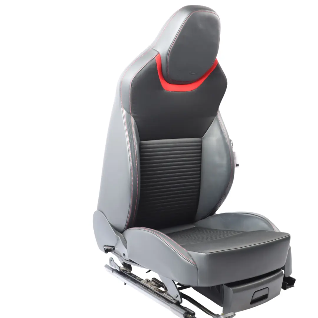 Skoda Octavia 5E VRS Sport Seat Front Left N/S Half Leather Black Red - SKU 5E0881805AA - Part number 5E0881805AA
