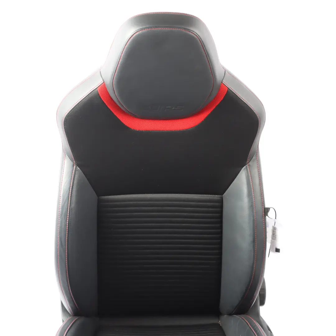 VRS Sport Seat Front Left N/S Half Leather Black Red to Skoda Octavia 5E with Part number 5E0881805AA Skoda Octavia 5E VRS Sport Seat Front Left N/S Half Leather Black Red - SKU 5E0881805AA - Part number 5E0881805AA