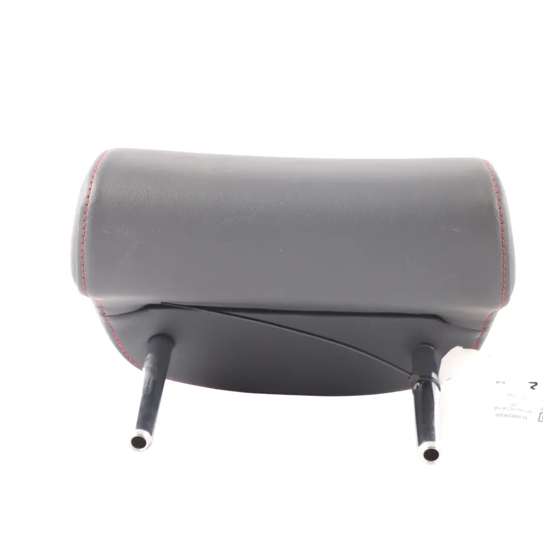 Skoda Octavia 5E Rear Seat Centre Headrest Black Leather Red Stitching 5E0885902 - SKU 5E0885902B - Part number 5E0885902B