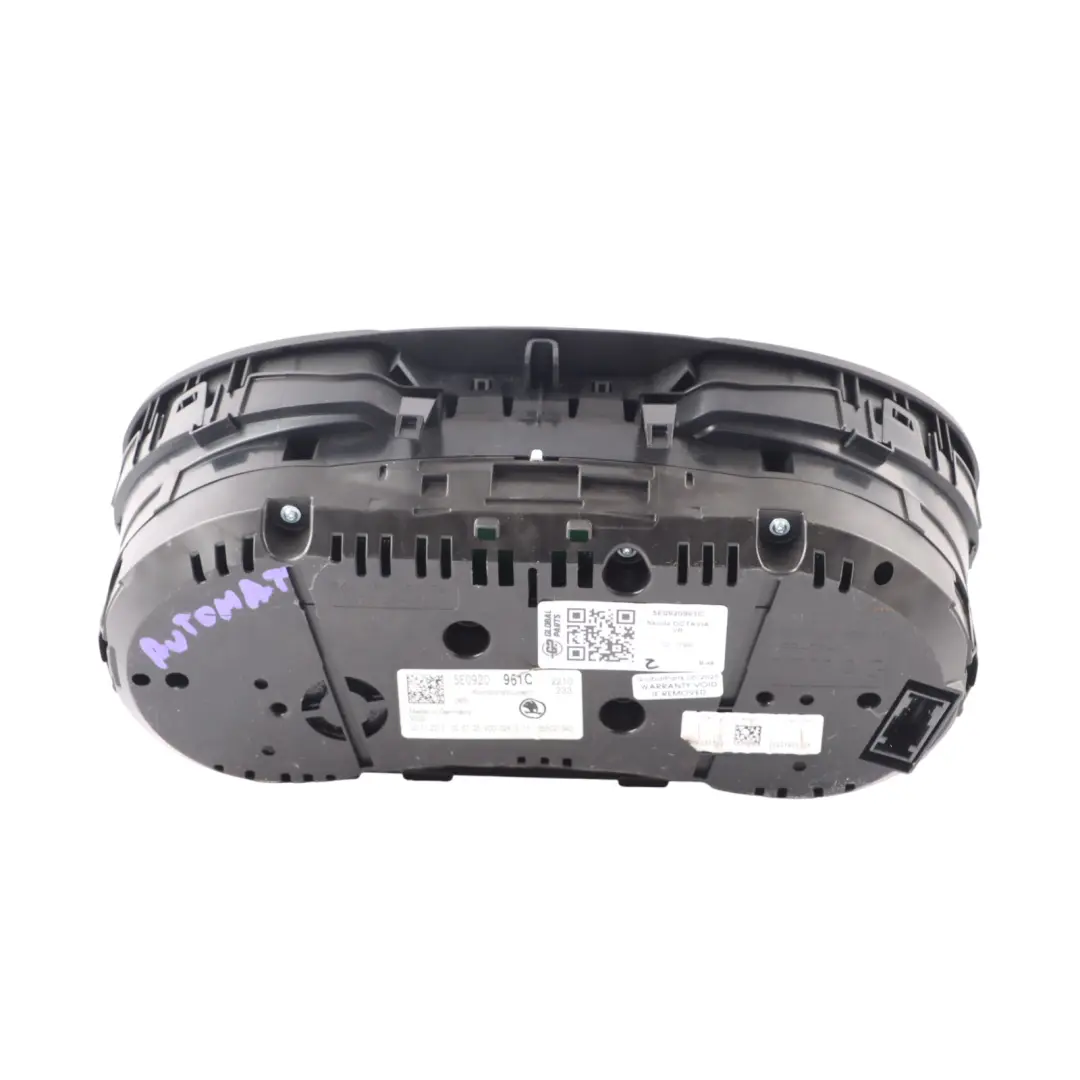 Skoda Octavia 5E Instrument Cluster Speedometer Automatic Diesel - SKU RHD-5E0920961C - Part number 5E0920961C