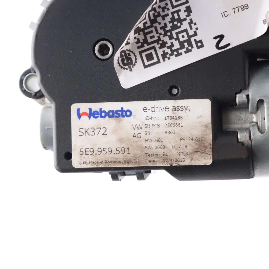 Mk3 III 5E Panoramic Sunroof Motor Regulator Nidec to Skoda Octavia with Part number 5E9959591 Skoda Octavia Mk3 III 5E Panoramic Sunroof Motor Regulator Nidec - SKU 5E9959591 - Part number 5E9959591