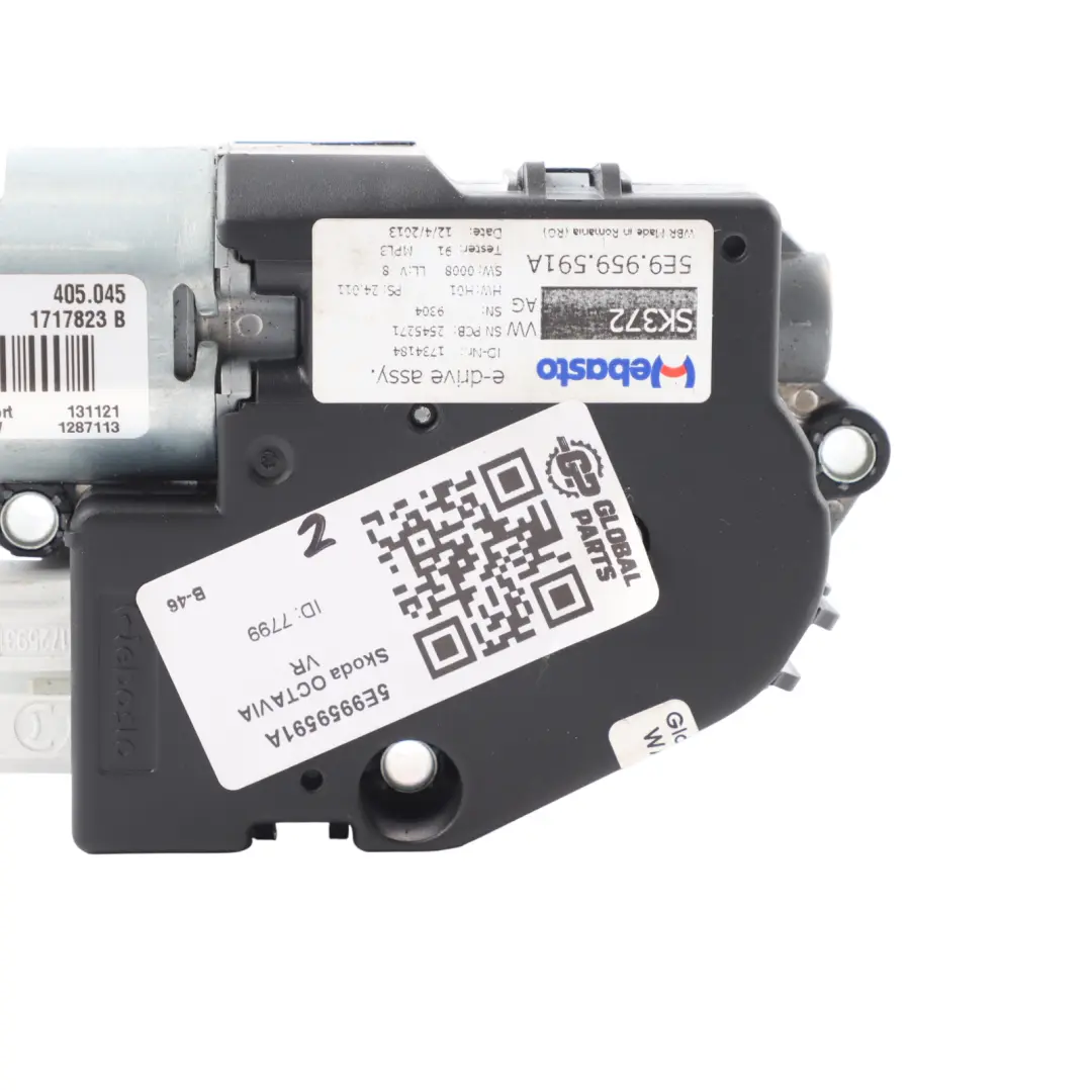 Mk3 III 5E Panoramic Sunroof Motor Regulator Nidec to Skoda Octavia with Part number 5E9959591A Skoda Octavia Mk3 III 5E Panoramic Sunroof Motor Regulator Nidec - SKU 5E9959591A - Part number 5E9959591A