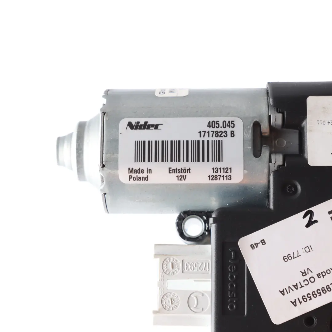 Mk3 III 5E Panoramic Sunroof Motor Regulator Nidec to Skoda Octavia with Part number 5E9959591A Skoda Octavia Mk3 III 5E Panoramic Sunroof Motor Regulator Nidec - SKU 5E9959591A - Part number 5E9959591A