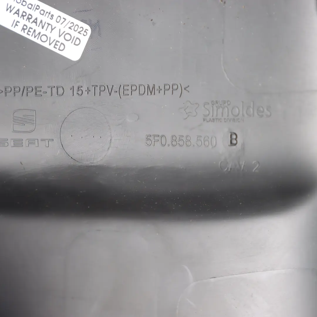 Seat Leon Mk3 Dashboard Steering Column Top Trim Upper Cover Black - SKU 5F0858560B - Part number 5F0858560B