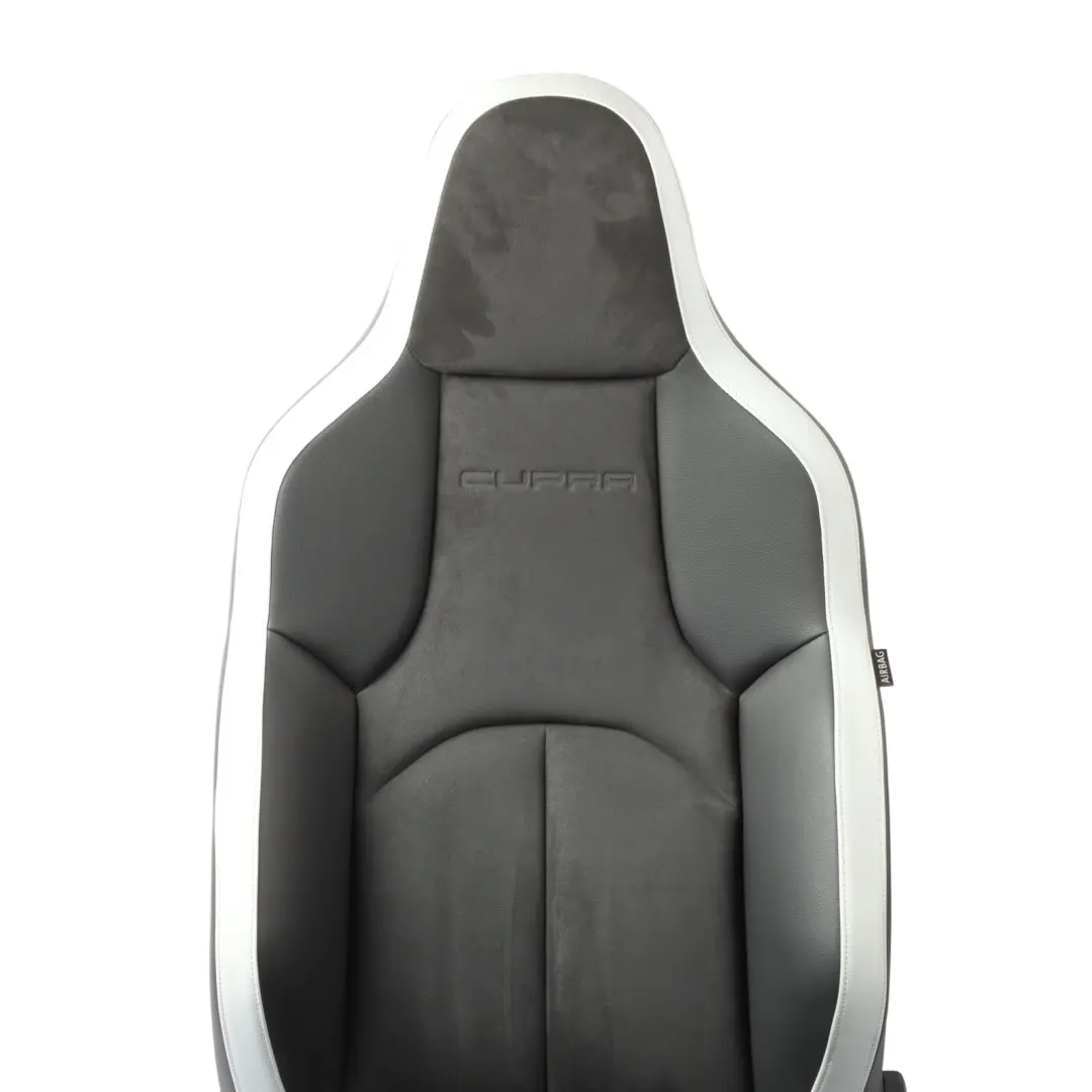Seat Leon 5F Cupra Front Seat Heated Left N/S Alcantara Leather Black Grey - SKU 5F0881805FL - Part number 5F0881805FL