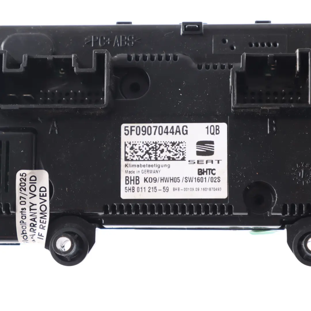 5F Heater Switch A/C Climate Control Panel Button Cupra to Seat Leon with Part number 5F0907044AG Seat Leon 5F Heater Switch A/C Climate Control Panel Button Cupra - SKU 5F0907044AG - Part number 5F0907044AG