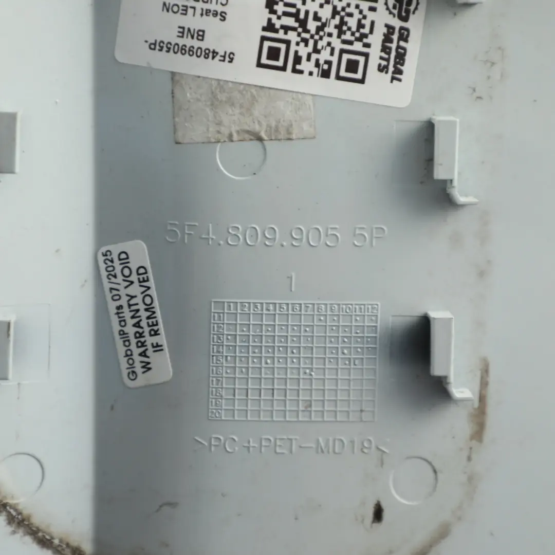 Mk3 Fuel Filler Flap Cover Panel Nevada White - S9R to Seat Leon with Part number 5F48099055P Seat Leon Mk3 Fuel Filler Flap Cover Panel Nevada White - S9R - SKU 5F48099055P-BNE - Part number 5F48099055P