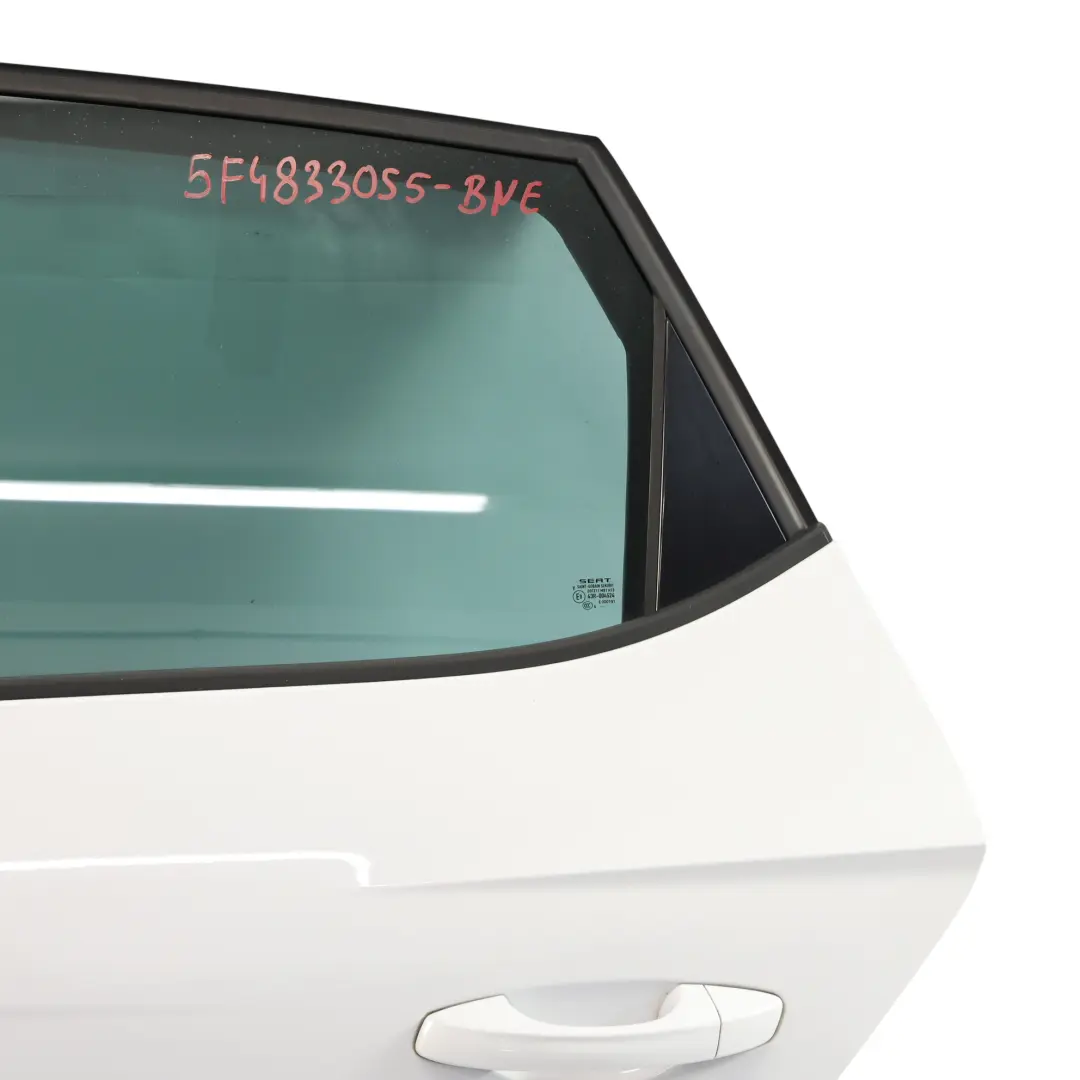 Seat Leon Mk3 Tür Hinten Links Abdeckplatte Nevada White Weiß - S9R - SKU 5F4833055-BNE - Teilenummer 5F4833055