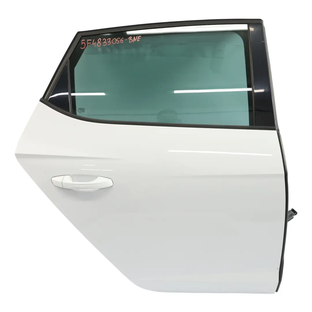 Mk3 Door Rear Right O/S Covering Panel Nevada White - S9R to Seat Leon with Part number 5F4833056 Seat Leon Mk3 Door Rear Right O/S Covering Panel Nevada White - S9R - SKU 5F4833056-BNE - Part number 5F4833056