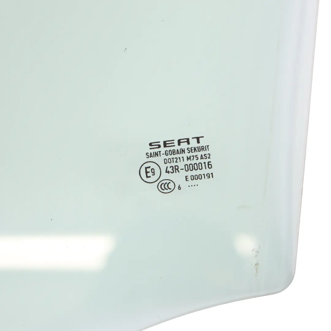 Seat Leon Mk3 Fenster Glas Tür Grün AS2 Vorne Links - SKU 5F4845201A - Teilenummer 5F4845201A