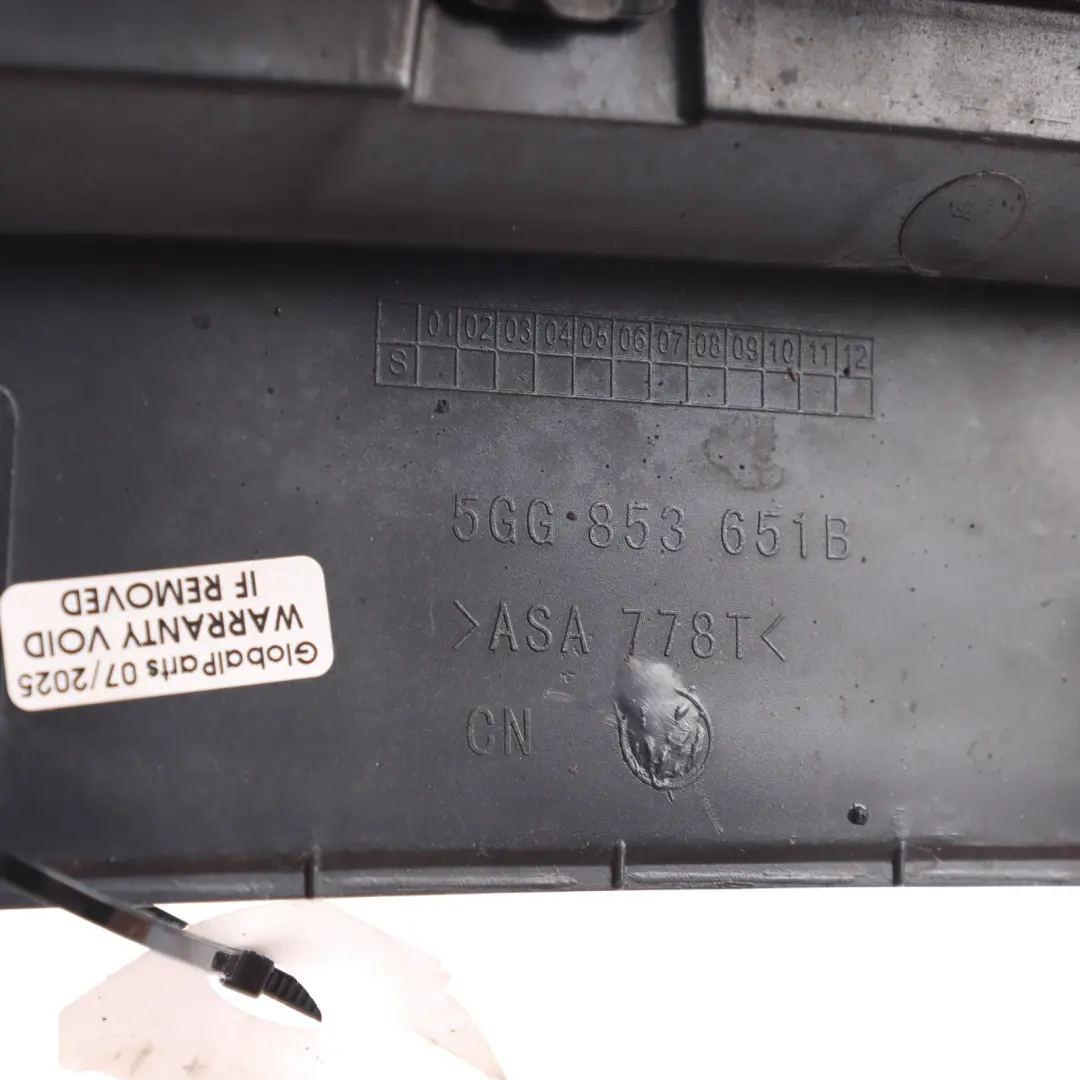 Volkswagen Golf 5G R Line Front Bumper Centre Grille Panel - SKU 5G0853651E-1 - Part number 5G0853651E