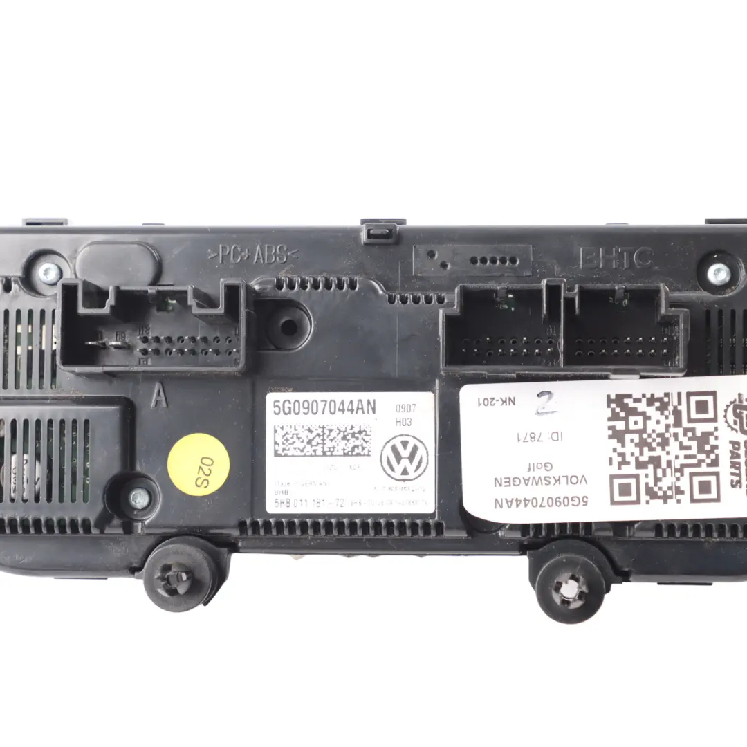 A/C Heater Control Panel Switch Unit to Volkswagen VW Golf Mk7 with Part number 5G0907044AN Volkswagen VW Golf Mk7 A/C Heater Control Panel Switch Unit - SKU 5G0907044AN - Part number 5G0907044AN