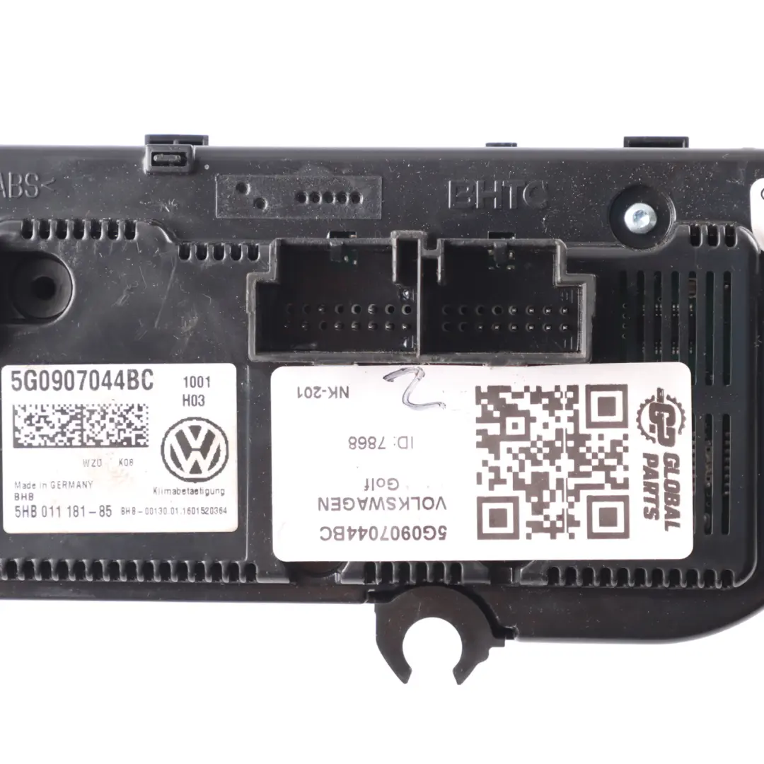 Klimaanlage Heizungs Bedienfeld Schalter für Volkswagen VW Golf VII mit Teilenummer 5G0907044BC Volkswagen VW Golf VII Klimaanlage Heizungs Bedienfeld Schalter - SKU 5G0907044BC - Teilenummer 5G0907044BC