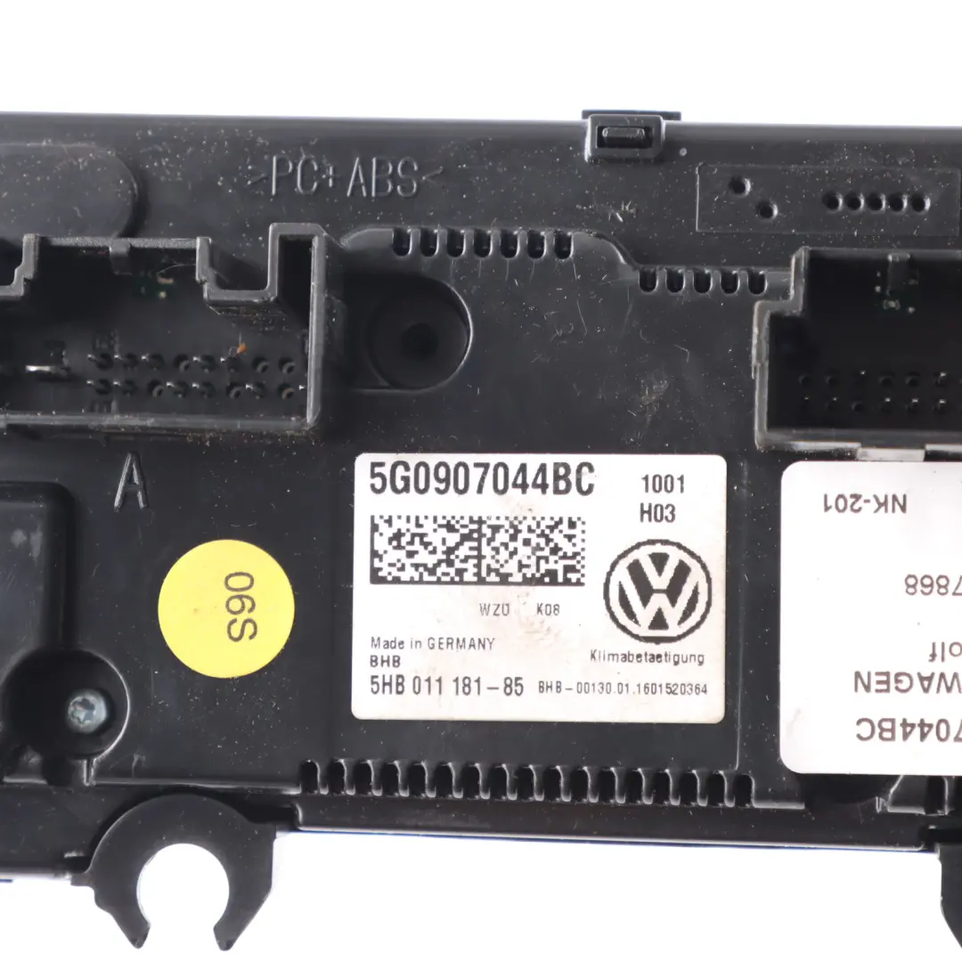 VW Golf VII Interruttore Pannello Controllo Aria Condizionata - SKU 5G0907044BC - Numero di parte 5G0907044BC