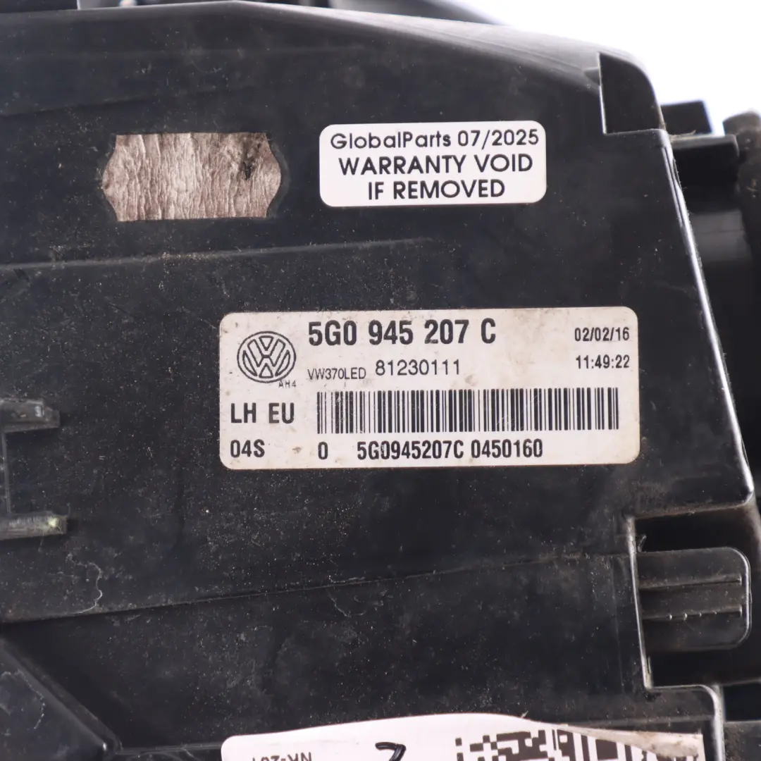 Tail Light Rear Lamp Left N/S Tinted LED to Volkswagen VW Golf R Mk7 with Part number 5G0945207C Volkswagen VW Golf R Mk7 Tail Light Rear Lamp Left N/S Tinted LED - SKU 5G0945207C - Part number 5G0945207C