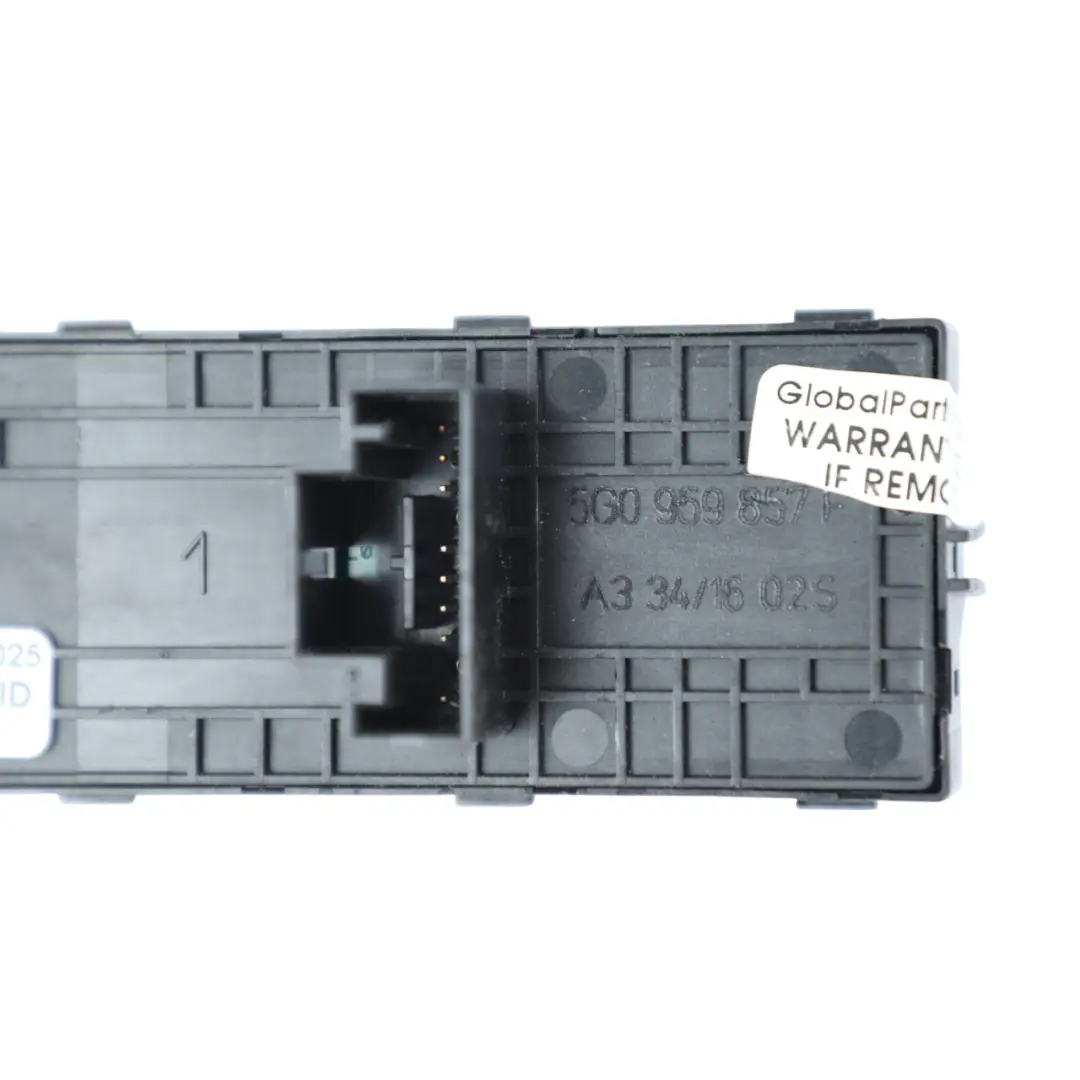 Seat Leon Cupra 5F Door Window Regulator Switch Driver Side - SKU 5G0959857F - Part number 5G0959857F