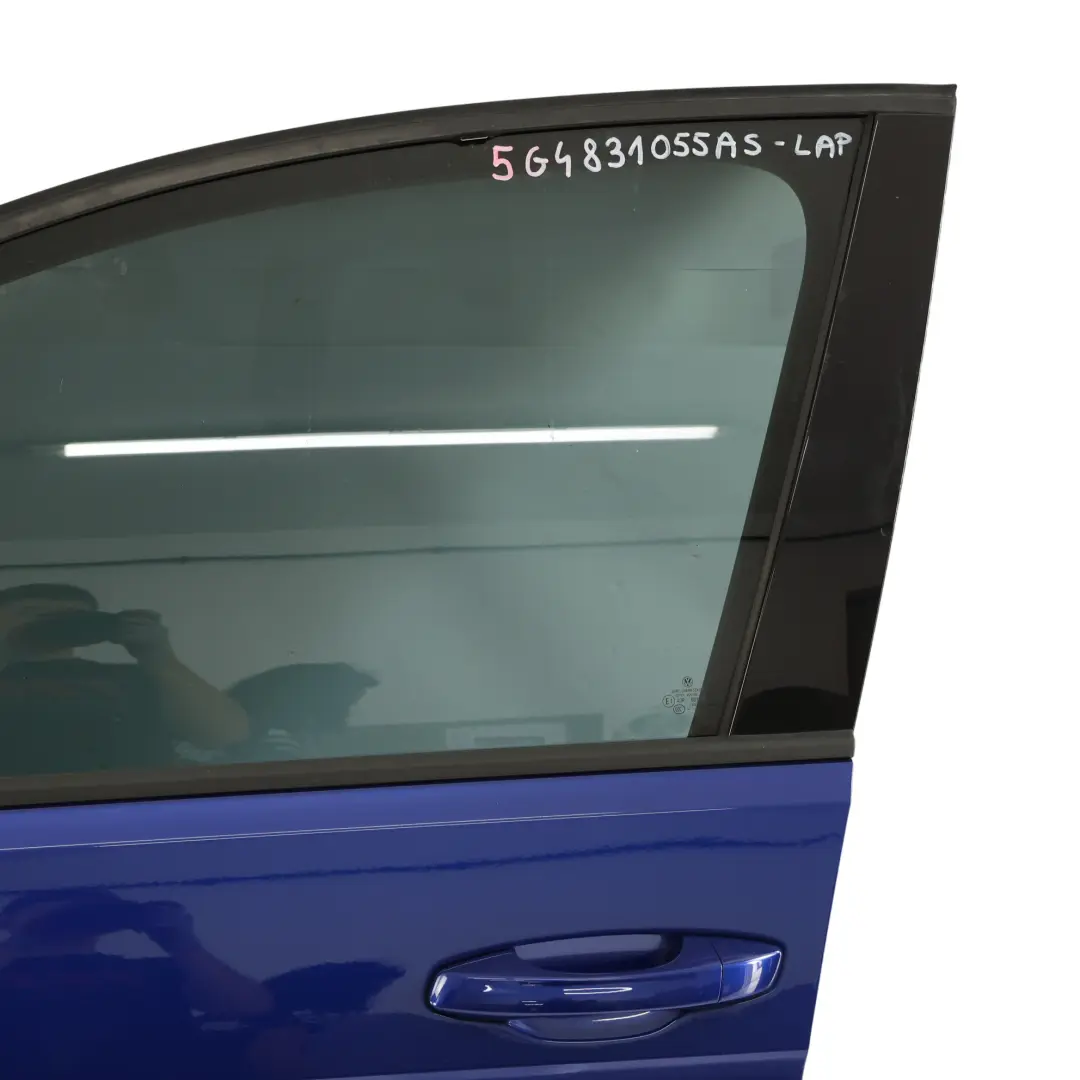 VW Volkswagen Golf Mk7 Door Front Left N/S Panel Lapis Blue Metallic - D5K - SKU 5G4831055AS-LAP - Part number 5G4831055AS