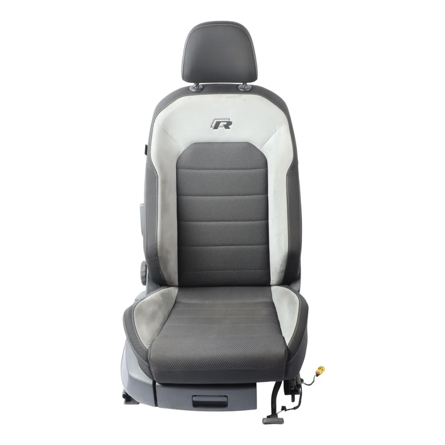 Volkswagen Golf Mk7 R-Line Front Seat Right O/S Alcantara Cloth Black Grey