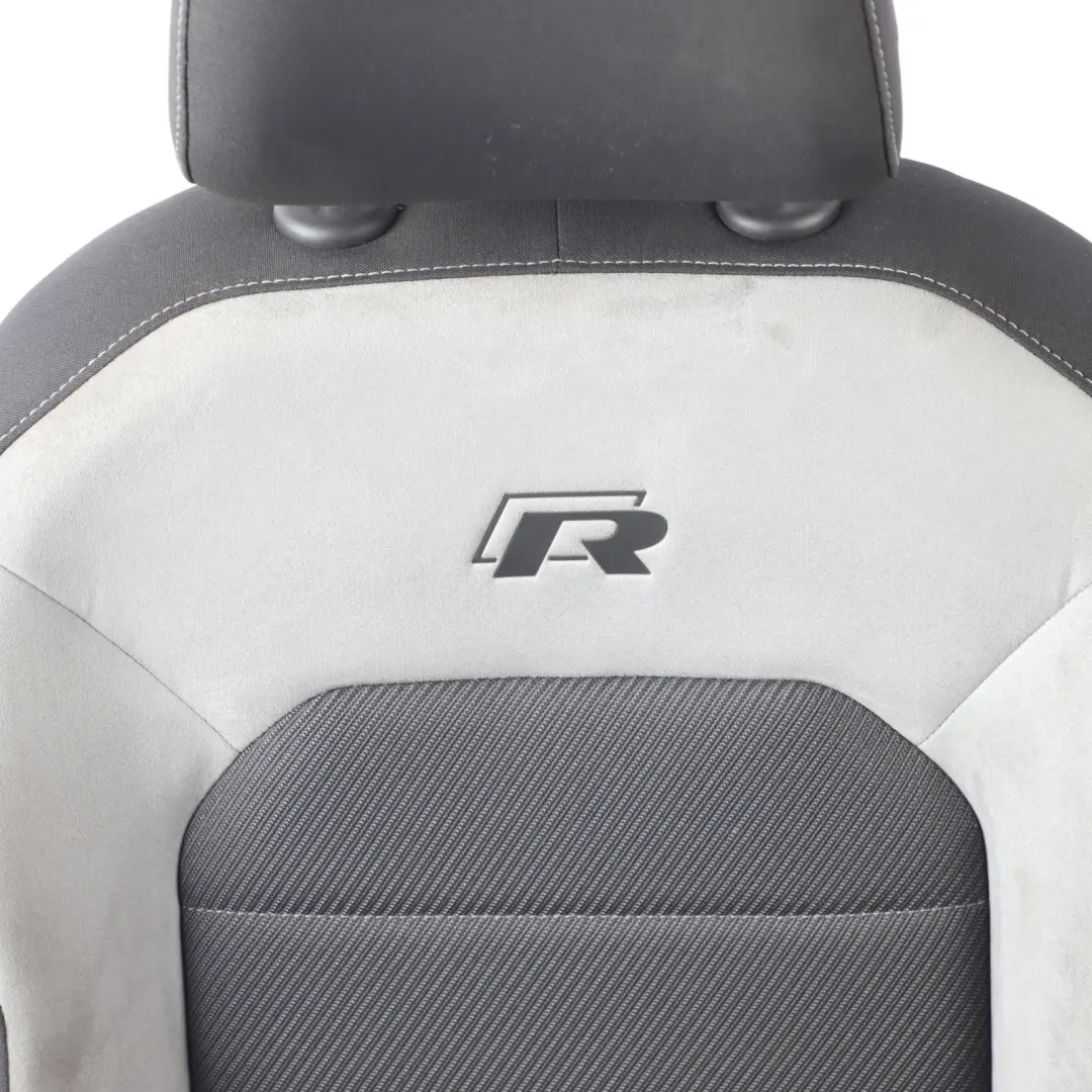 Volkswagen Golf Mk7 R-Line Front Seat Right O/S Alcantara Cloth Black Grey - SKU 5G4881805DK-1 - Part number 5G4881805DK