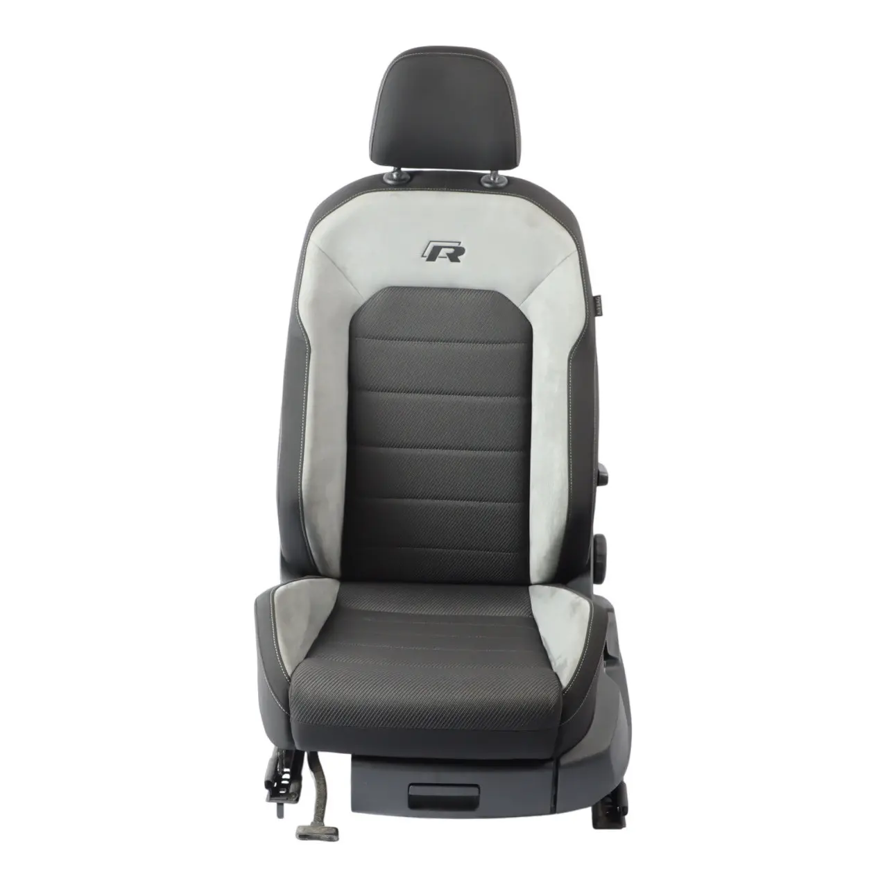 Volkswagen Golf Mk7 R-Line Front Seat Left N/S Alcantara Cloth Black Grey