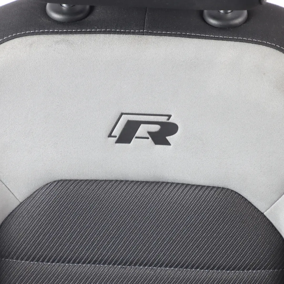 Volkswagen Golf Mk7 R-Line Front Seat Left N/S Alcantara Cloth Black Grey - SKU 5G4881805DK - Part number 5G4881805DK