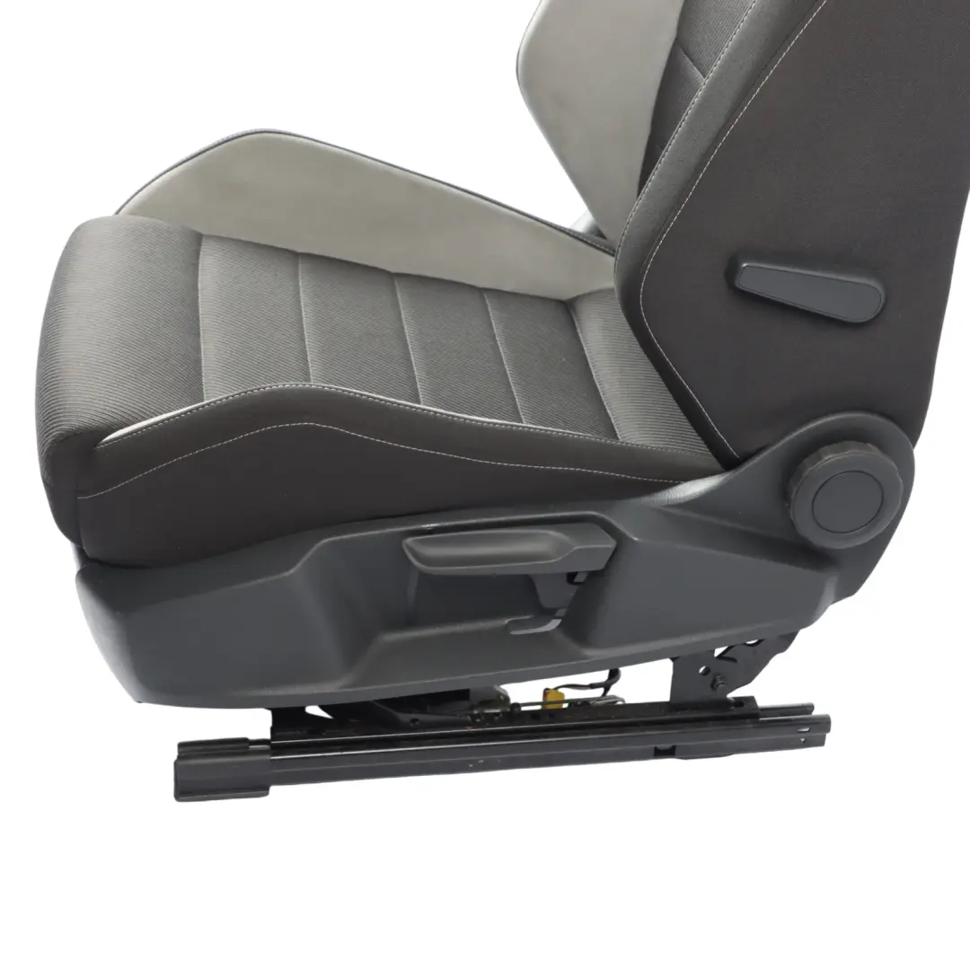 Volkswagen Golf Mk7 R-Line Front Seat Left N/S Alcantara Cloth Black Grey - SKU 5G4881805DK - Part number 5G4881805DK