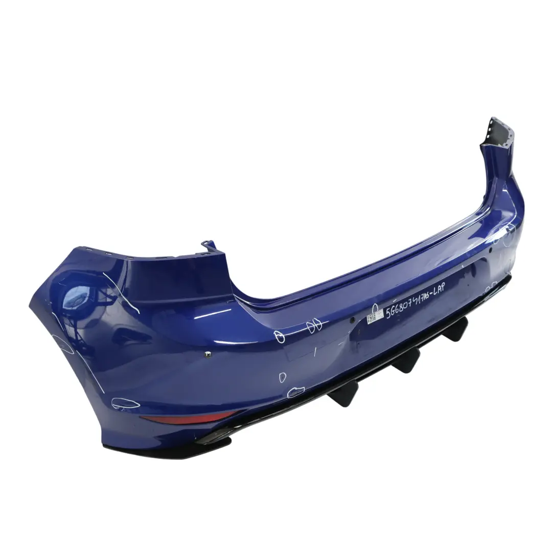 Bumper Rear R-Line Trim Panel Cover Lapis Blue - D5K to Volkswagen VW Golf Mk7 with Part number 5G6807417AS Volkswagen VW Golf Mk7 Bumper Rear R-Line Trim Panel Cover Lapis Blue - D5K - SKU 5G6807417AS-LAP - Part number 5G6807417AS