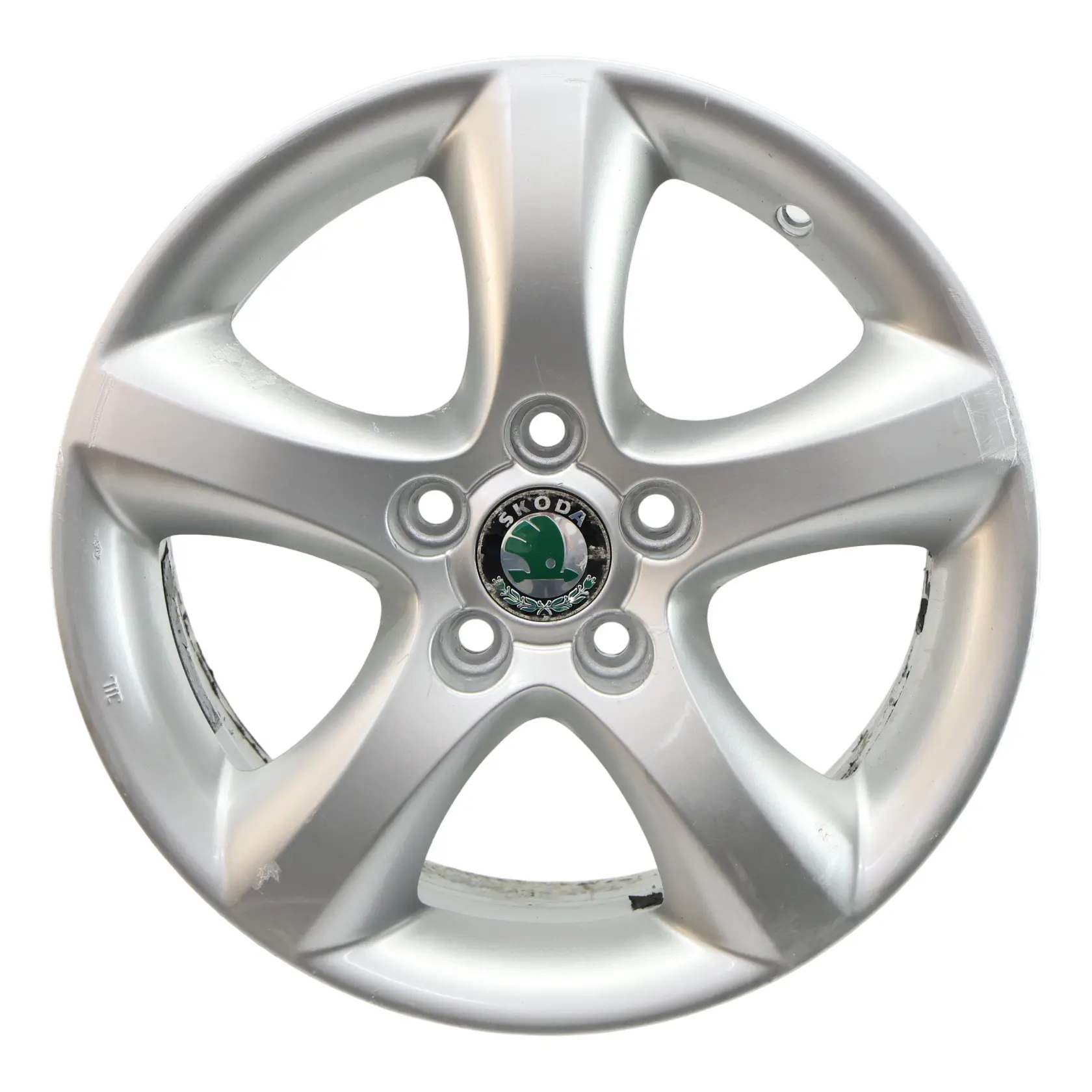 Skoda Fabia 5J Wheel Rim Alloy Silver 5 Spoke 15" ET:43 6J 5J0601025A