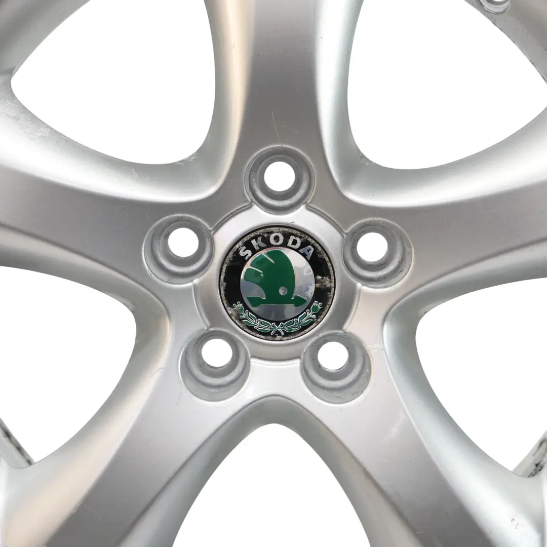 Skoda Fabia 5J Wheel Rim Alloy Silver 5 Spoke 15" ET:43 6J - SKU 5J0601025A-1 - Part number 5J0601025A