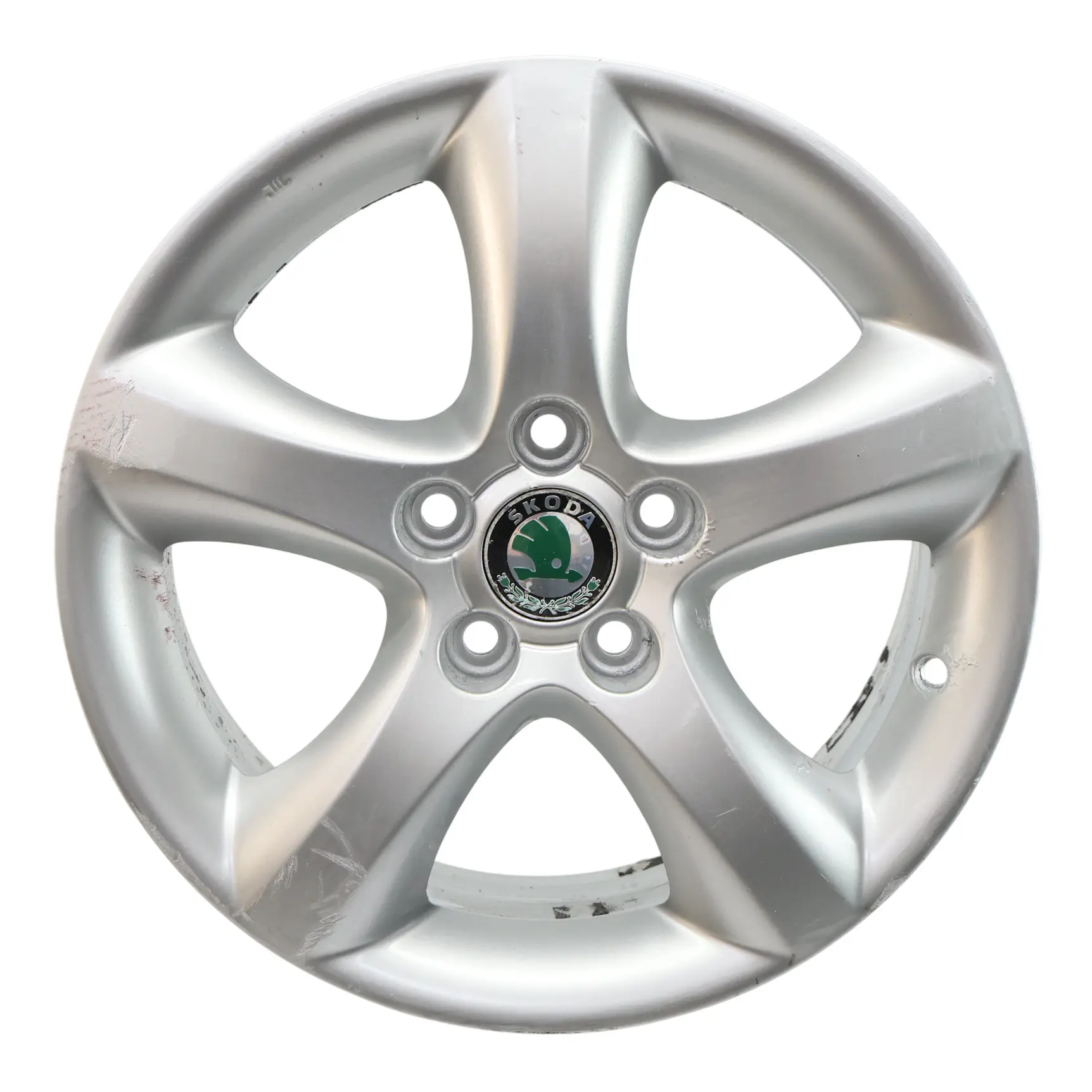 Skoda Fabia 5J Wheel Rim Alloy Silver 5 Spoke 15" ET:43 6J 5J0601025A
