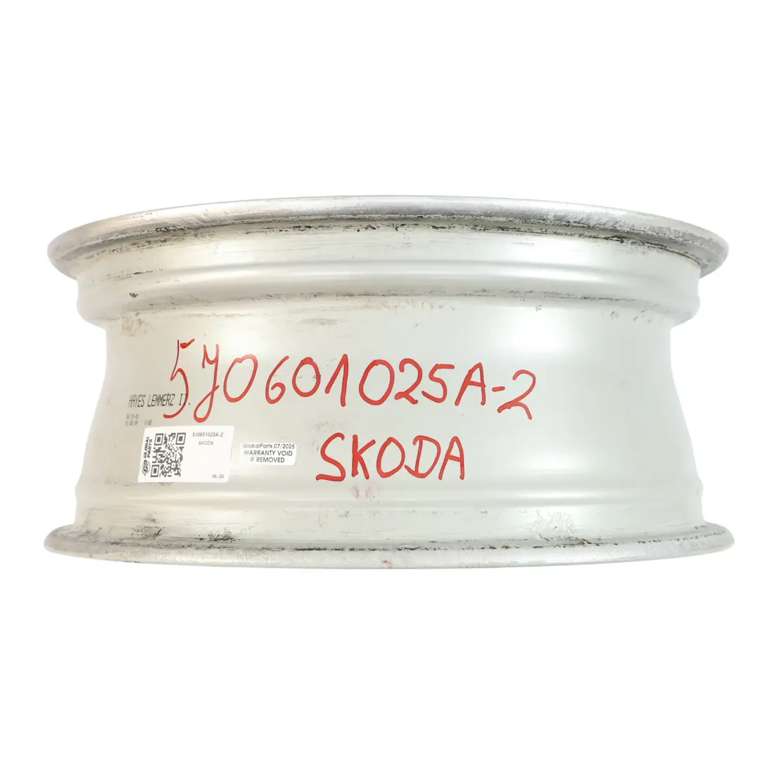 Felge Alu Silber 5 Speichen 15" ET:43 6J für Skoda Fabia 5J mit Teilenummer 5J0601025A Skoda Fabia 5J Felge Alu Silber 5 Speichen 15" ET:43 6J - SKU 5J0601025A-2 - Teilenummer 5J0601025A