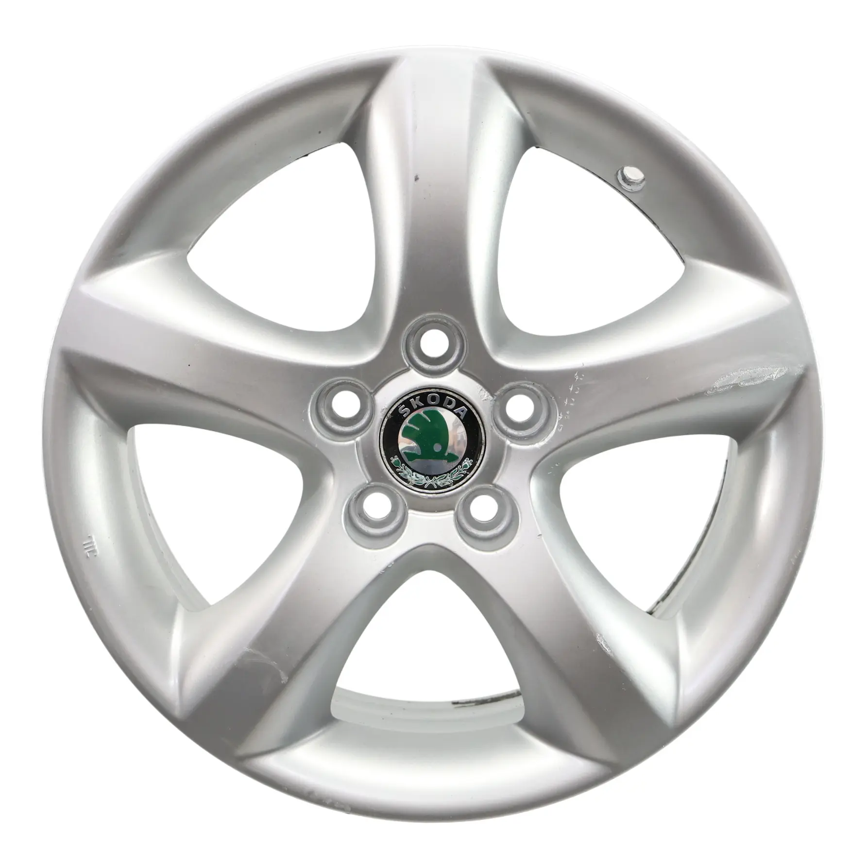 Skoda Fabia 5J Wheel Rim Alloy Silver 5 Spoke 15" ET:43 6J 5J0601025A