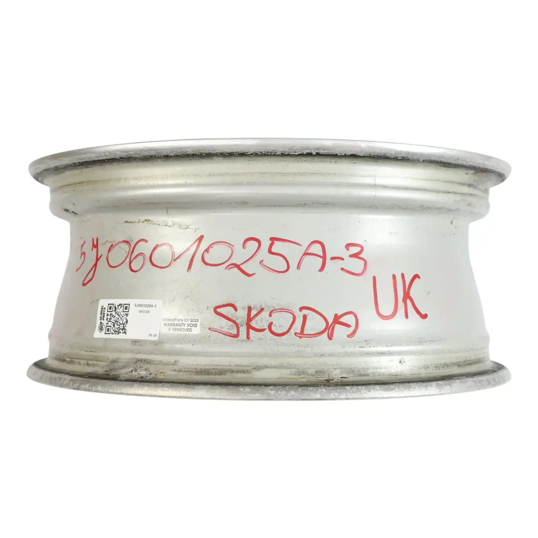 Rim Alloy Silver 5 Spoke 15" ET:43 6J to Skoda Fabia 5J Wheel with Part number 5J0601025A Skoda Fabia 5J Wheel Rim Alloy Silver 5 Spoke 15" ET:43 6J - SKU 5J0601025A-3 - Part number 5J0601025A
