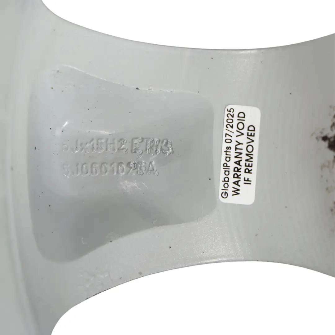 Rim Alloy Silver 5 Spoke 15" ET:43 6J to Skoda Fabia 5J Wheel with Part number 5J0601025A Skoda Fabia 5J Wheel Rim Alloy Silver 5 Spoke 15" ET:43 6J - SKU 5J0601025A-3 - Part number 5J0601025A