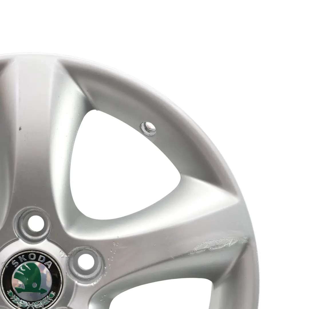 Rim Alloy Silver 5 Spoke 15" ET:43 6J to Skoda Fabia 5J Wheel with Part number 5J0601025A Skoda Fabia 5J Wheel Rim Alloy Silver 5 Spoke 15" ET:43 6J - SKU 5J0601025A-3 - Part number 5J0601025A