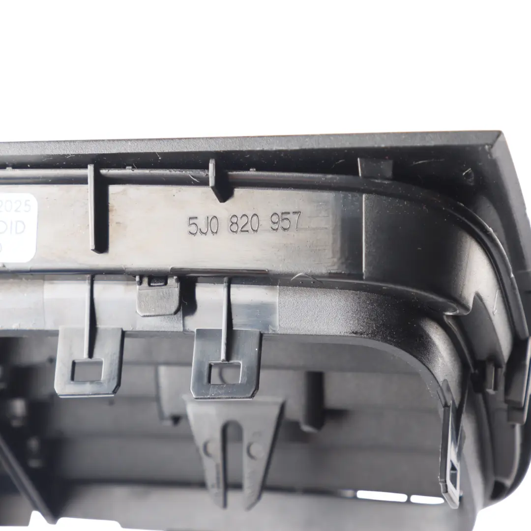Skoda Fabia 5J Front Centre Air Vents Dashboard Panel Hazard Button - SKU 5J0820957 - Part number 5J0820957