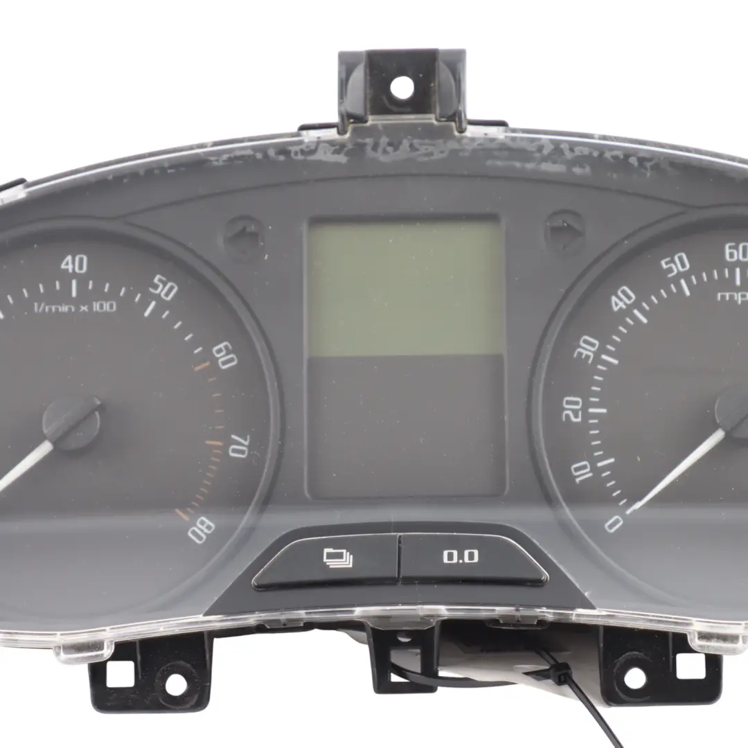 Mk2 5J Instrument Cluster Speedometer Speedo 1.2 Petrol Manual Gear to Skoda Fabia with Part number 5J0920901H Skoda Fabia Mk2 5J Instrument Cluster Speedometer Speedo 1.2 Petrol Manual Gear - SKU 5J0920901H - Part number 5J0920901H