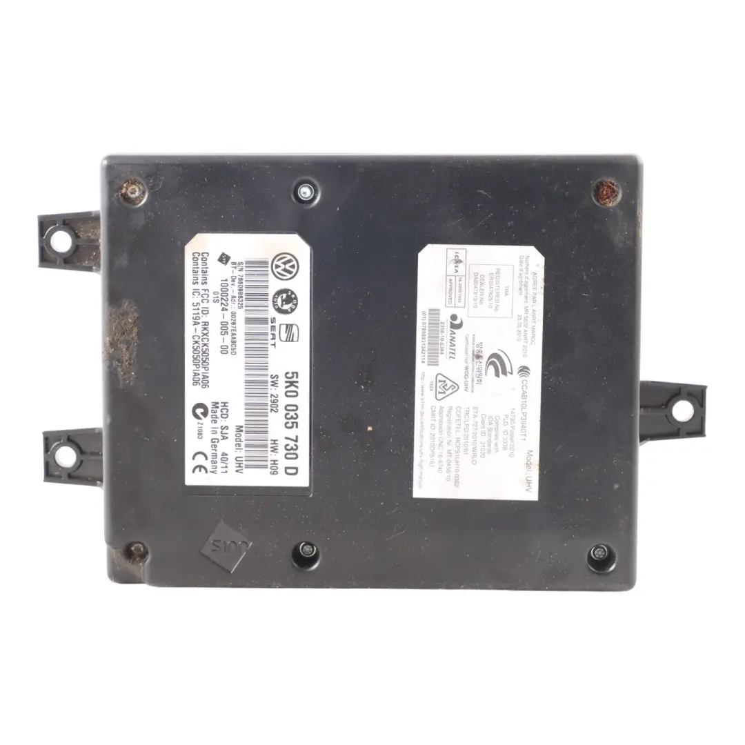 Bluetooth Interface Control Module Unit ECU to VW Volkswagen Golf VI 6 with Part number 5K0035730D VW Volkswagen Golf VI 6 Bluetooth Interface Control Module Unit ECU - SKU 5K0035730D - Part number 5K0035730D