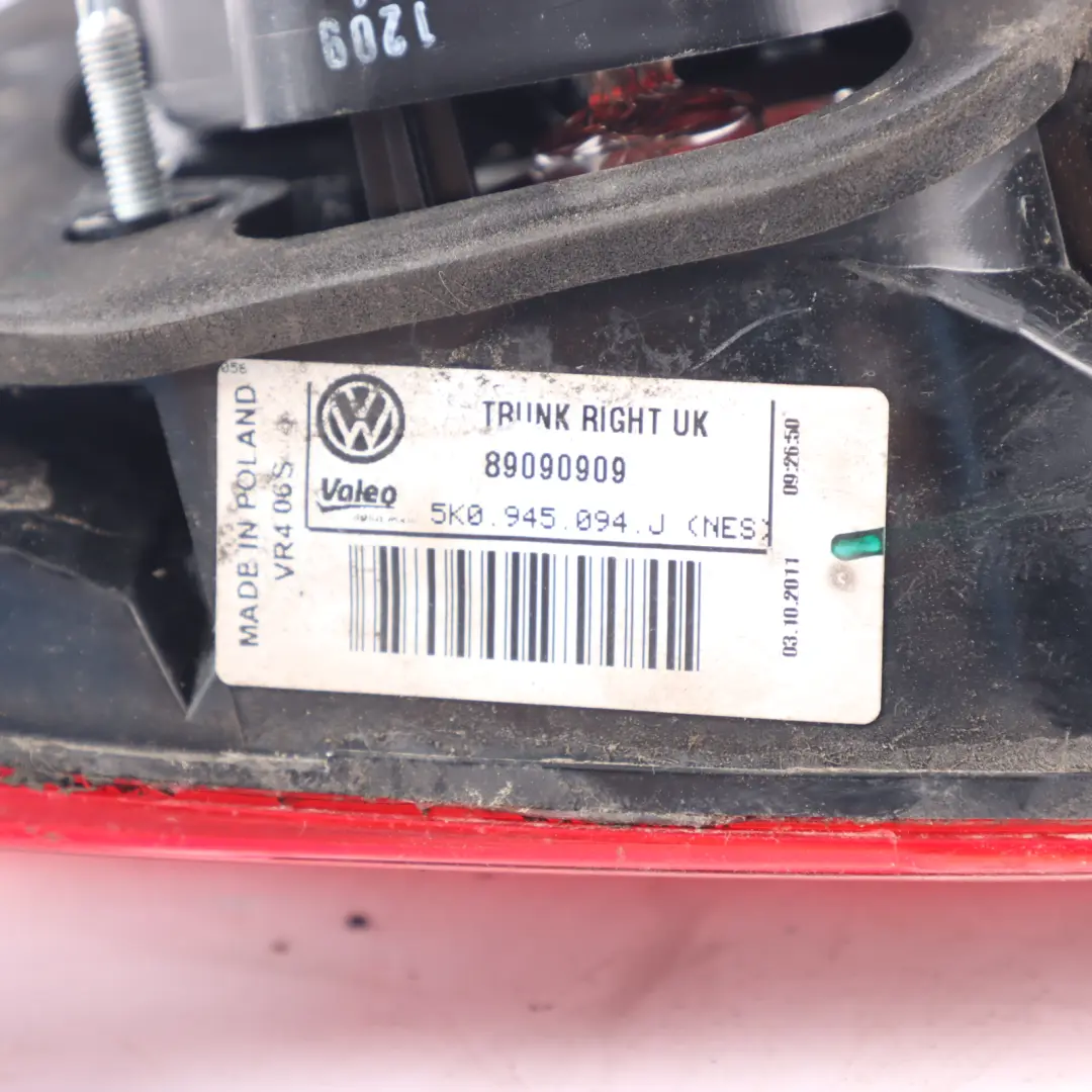 MK6 Light in Trunk Lid Right O/S Rear Inner Lamp to Volkswagen Golf VI with Part number 5K0945094J Volkswagen Golf VI MK6 Light in Trunk Lid Right O/S Rear Inner Lamp - SKU 5K0945094J - Part number 5K0945094J