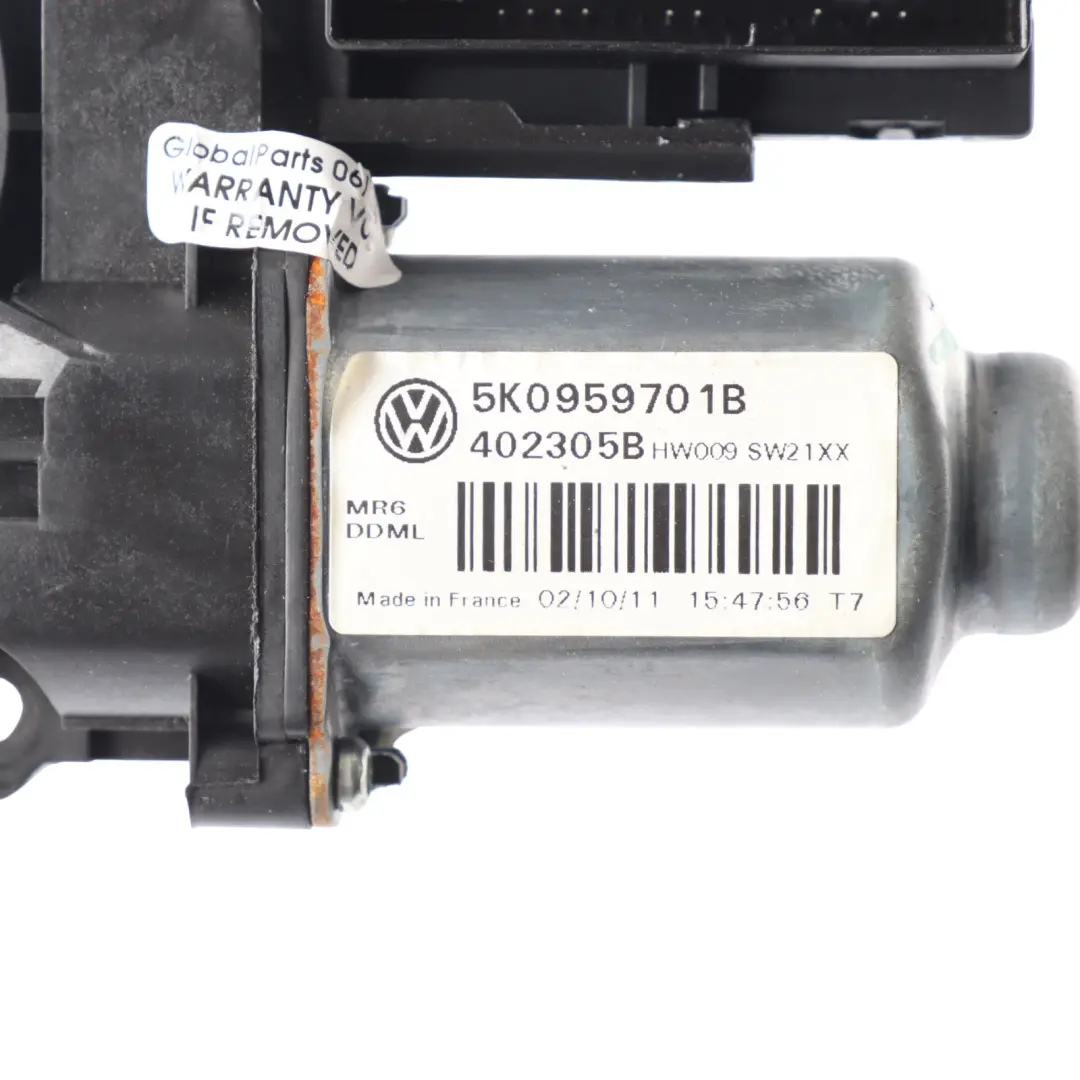 Mk6 VI Window Lifter Motor Front Right O/S Regulator to Volkswagen Golf with Part number 5K0959701B Volkswagen Golf Mk6 VI Window Lifter Motor Front Right O/S Regulator - SKU 5K0959701B - Part number 5K0959701B
