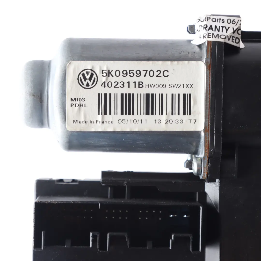 Mk6 VI Window Lifter Motor Front Left N/S Regulator to Volkswagen Golf with Part number 5K0959702C Volkswagen Golf Mk6 VI Window Lifter Motor Front Left N/S Regulator - SKU 5K0959702C - Part number 5K0959702C