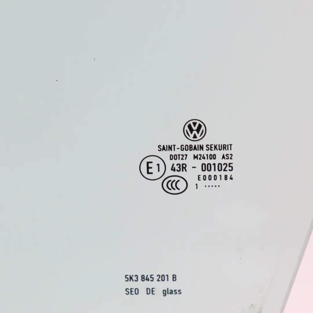  Inny VW Golf Mk6 Cristal Puerta Delantera Izquierda AS2 - SKU 5K3845201B - Número de pieza 5K3845201B