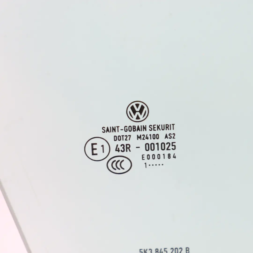 Mk6 Window Glass Front Door Right O/S Glazing AS2 to Volkswagen VW Golf with Part number 5K3845202B Volkswagen VW Golf Mk6 Window Glass Front Door Right O/S Glazing AS2 - SKU 5K3845202B - Part number 5K3845202B